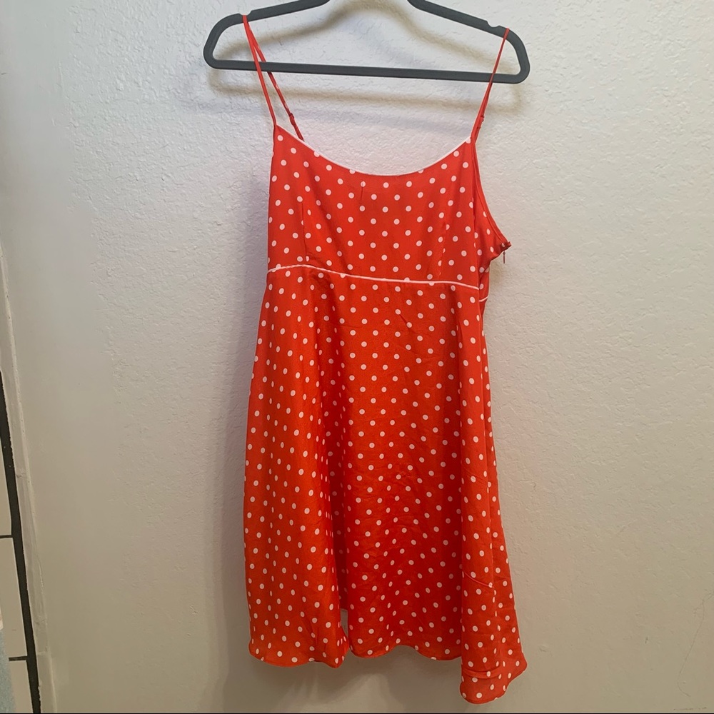 Red and white polka dot dress     Minnie Mouse dress